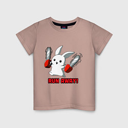 Детская футболка Rabbit run away