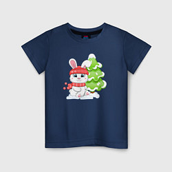 Детская футболка Зайка и ёлочка