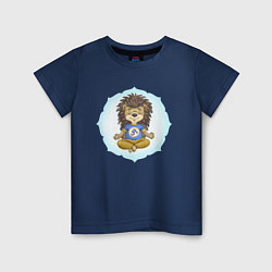 Детская футболка Ёжик йога в лотосе