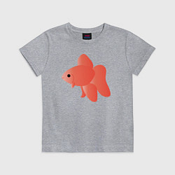 Футболка хлопковая детская Золотая рыба, цвет: меланж