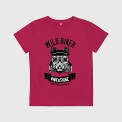 Детская футболка Дикий байкер кабан