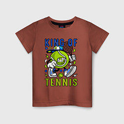 Детская футболка Король тенниса мяч с ракеткой