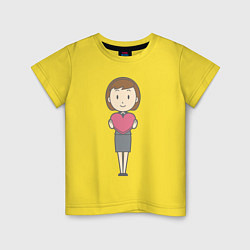 Детская футболка Офисная леди держит сердечко