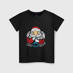 Детская футболка Санта с дудочкой
