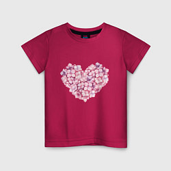 Детская футболка Сердце из гортензии