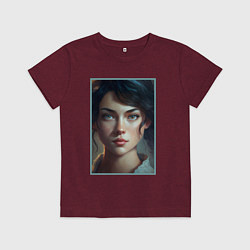 Детская футболка Портрет девушки в 19 веке