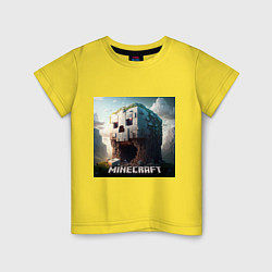 Детская футболка Жуткая пещера Minecraft