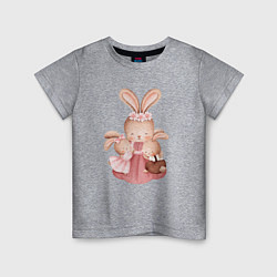 Детская футболка Мама зайка с зайчатами
