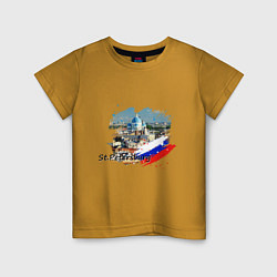 Детская футболка Санкт-Петербург и флаг России