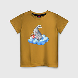 Детская футболка Заяц на облаке