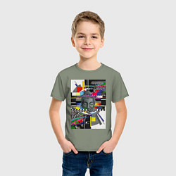 Футболка хлопковая детская Будда телепомехи, цвет: авокадо — фото 2