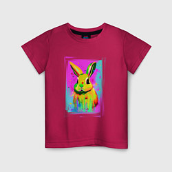 Детская футболка Милый разноцветный зайчик