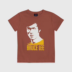 Футболка хлопковая детская Bruce Lee style, цвет: кирпичный