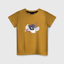 Детская футболка Пионы и фотография