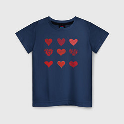 Детская футболка Сердца паттерн