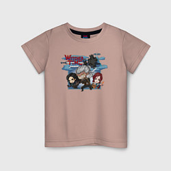 Детская футболка Ведьмак Геральт с Йеннифэр и Трисс