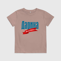 Футболка хлопковая детская Дарина - limited edition, цвет: пыльно-розовый
