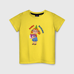Детская футболка Мульяшная девочка с днём рождения