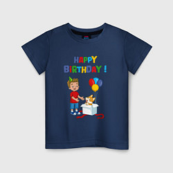 Детская футболка С днём рождения корги