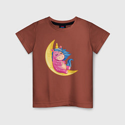 Детская футболка Единорог на месяце