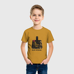 Футболка хлопковая детская Old school gamer, цвет: горчичный — фото 2