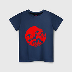Детская футболка Флаг Японии - красное солнце