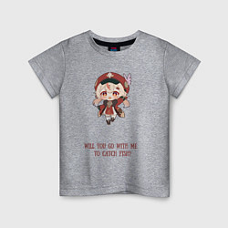 Детская футболка Chibi Klee: catch fish