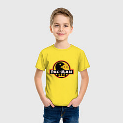 Футболка хлопковая детская Pac-man game, цвет: желтый — фото 2