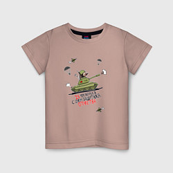 Детская футболка Ёж танкист