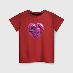 Детская футболка Механическое розовое сердце