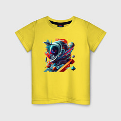 Детская футболка Космонавт в кубизме