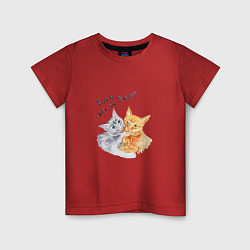 Детская футболка Кусь это по любви коты