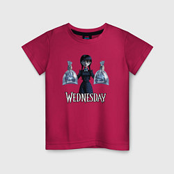 Детская футболка Уэнсдэй с пираньями