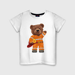 Детская футболка Пожарный медведь