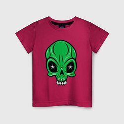Детская футболка Череп зелёного мутанта