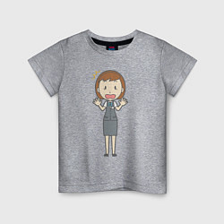 Детская футболка Офисная леди в испуге