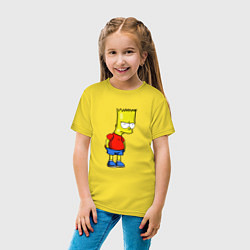 Футболка хлопковая детская Недовольный Барт, цвет: желтый — фото 2