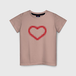 Детская футболка Сердце в стиле импрессионизм
