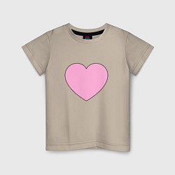 Детская футболка Большое розовое сердечко
