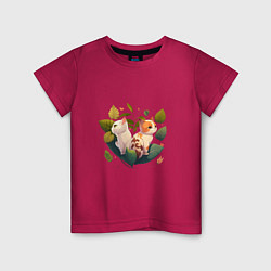 Детская футболка Милые коты любви в цветах