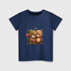 Детская футболка Плюшевые медведи с сердцем