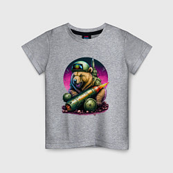 Детская футболка Боевой медведь ракетчик