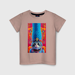 Детская футболка Кошка по имени Мардж - нейросеть - art