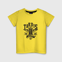 Футболка хлопковая детская Tardis time lord, цвет: желтый
