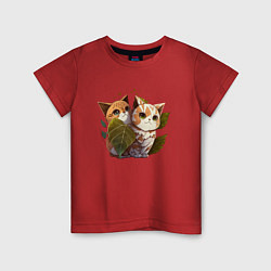 Детская футболка Котята в лесу из аниме