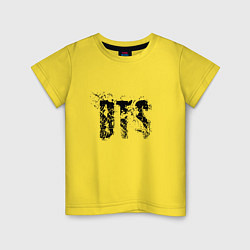 Футболка хлопковая детская BTS logo, цвет: желтый