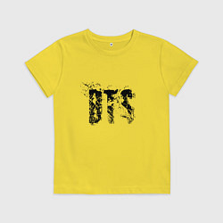 Футболка хлопковая детская BTS logo, цвет: желтый