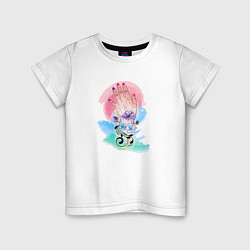 Детская футболка Цветы и женская рука