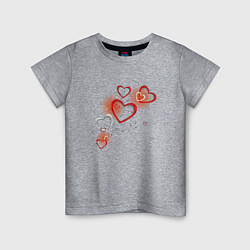 Детская футболка Сердечки на день Валентина
