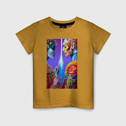 Детская футболка Тропическая любовь - нейросеть - фантазия